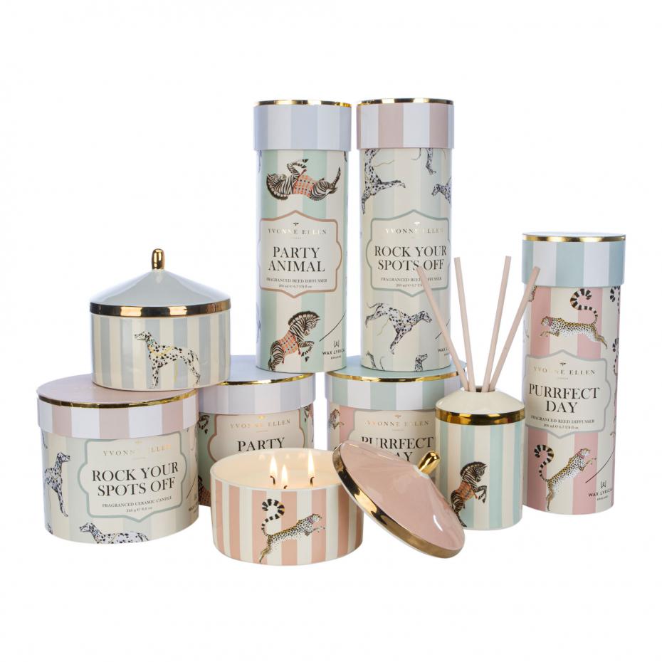 Yvonne Ellen Collection by Wax Lyrical. Ceramic candles and diffusers